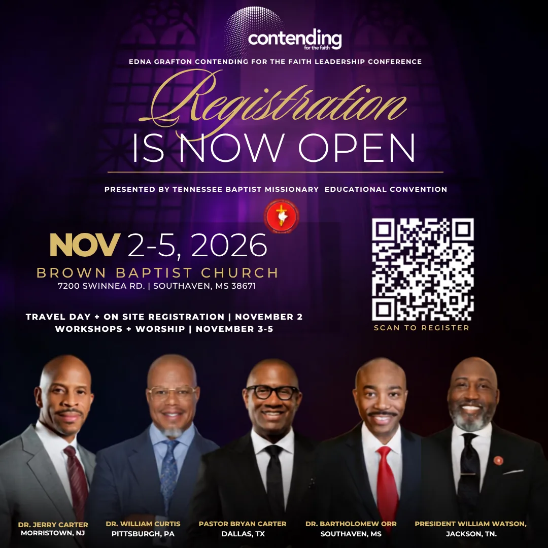 Contending for the Faith Leadership Conference, November 2–5, 2026, South Campus; registration now open.