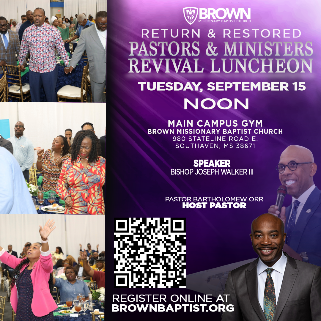 Return & Restored Pastors & Ministers Revival Luncheon flyer